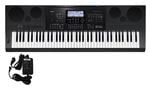 Casio WK7600 76 Key Workstation Keyboard with Power Supply Front View